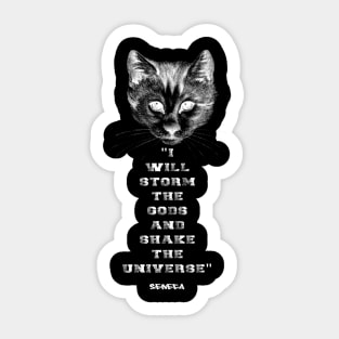 Seneca's Cat Quote Sticker